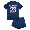Officiële Voetbalshirt + Korte Broek Paris Saint-Germain Kolo Muani 23 Thuis 2024-25 - Kids
